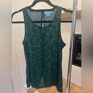Emerald Sequin Tank Top